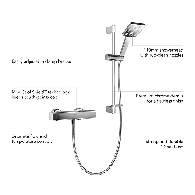 Mira Honesty EV Thermostatic Shower Mixer - Chrome 3 Mira Honesty EV Thermostatic Shower Mixer - Chrome - Image 3