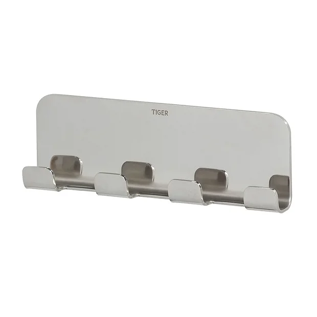 Tiger Colar Multi Towel Hook - Polished Stainless Steel 2 Tiger Colar Multi Towel Hook - Polished Stainless Steel - Image 2