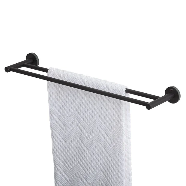 Tiger Urban Double Towel Rail - Black 2 Tiger Urban Double Towel Rail - Black - Image 2