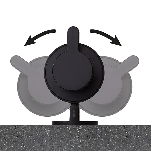 Tiger Tune Swivel Soap Dispenser - Brushed Black Metal/Black 5 Tiger Tune Swivel Soap Dispenser - Brushed Black Metal/Black - Image 5