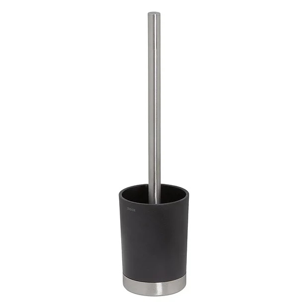 Tiger Tune Freestanding Toilet Brush & Holder - Brushed Stainless Steel/Black 2 Tiger Tune Freestanding Toilet Brush & Holder - Brushed Stainless Steel/Black - Image 2