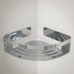 Tiger Caddy Small Corner Shower Basket - Chrome