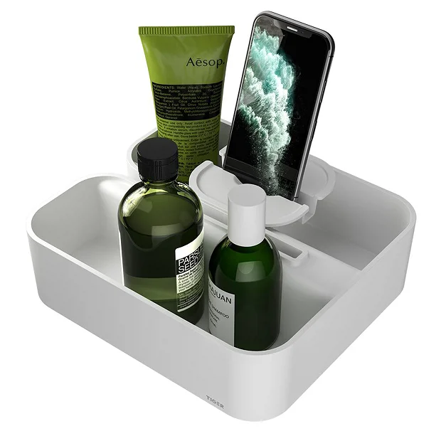 Tiger 2-Store Clip-on Shower Basket - White 5 Tiger 2-Store Clip-on Shower Basket - White - Image 5