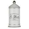 'Le Bain' White Ceramic Cotton Bud Jar