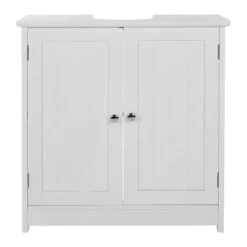 White Wood Under Sink Cabinet -Bathroom Products Shop 2402060d1