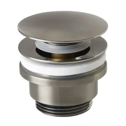 JTP Vos Brushed Black Universal Slotted/Unslotted Click Clack Basin Waste