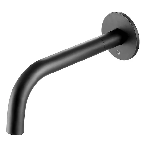 JTP Vos Matt Black 250mm Wall Mounted Bath/Basin Spout 1 JTP Vos Matt Black 250mm Wall Mounted Bath/Basin Spout