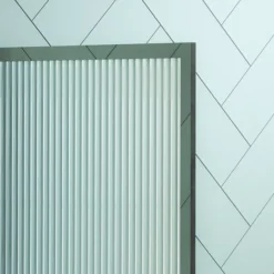 2 X Arezzo Fluted Glass Chrome Framed Urinal Partitions -Bathroom Products Shop 2xazchfp2 d1