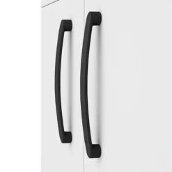 2 X Brooklyn Matt Black Additional Bar Handles - L210mm (196mm Centres) -Bathroom Products Shop 2xh190 nwd1