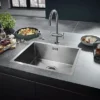 Grohe Atrio Two Handle Kitchen Sink Mixer - SuperSteel