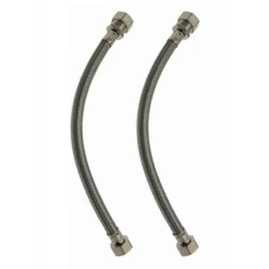 Pair Of 1/2" X 15mm X 500mm Flexible Tap Connectors