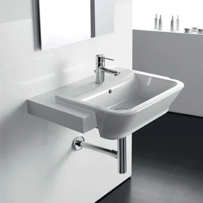 Roca - The Gap W560 X D400 Semi Recessed Basin - 1 Tap Hole 1 Roca - The Gap W560 X D400 Semi Recessed Basin - 1 Tap Hole