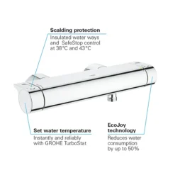 Grohe Grohtherm 2000 Thermostatic Shower Mixer 7 Grohe Grohtherm 2000 Thermostatic Shower Mixer -Bathroom Products Shop 34169001 d6
