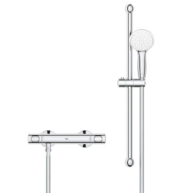 Grohe Precision Flow Thermostatic Shower Mixer 1/2" With Shower Set For Low Pressure 3 Grohe Precision Flow Thermostatic Shower Mixer 1/2" With Shower Set For Low Pressure - Image 3
