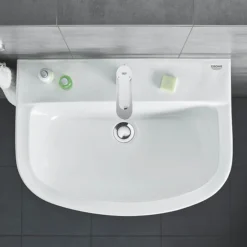 Grohe Bau 600mm 1TH Basin + Full Pedestal -Bathroom Products Shop 39421000 d4
