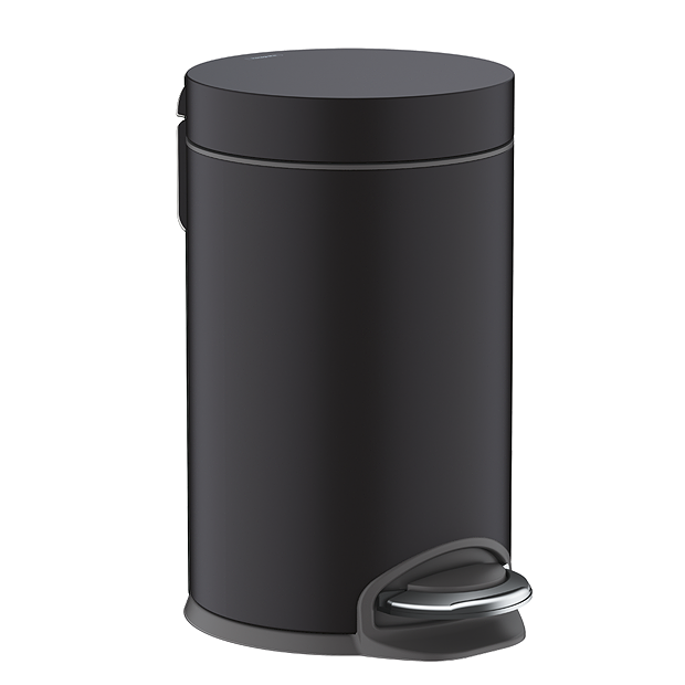 Hansgrohe AddStoris Matt Black 3 Litre Pedal Bin 2 Hansgrohe AddStoris Matt Black 3 Litre Pedal Bin - Image 2
