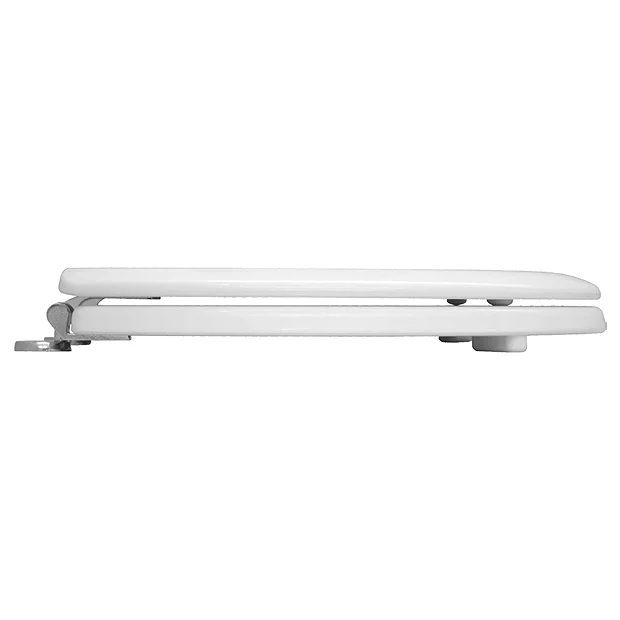 Bemis - Model 5000CP Toilet Seat With Chrome Hinges - White 3 Bemis - Model 5000CP Toilet Seat With Chrome Hinges - White - Image 3