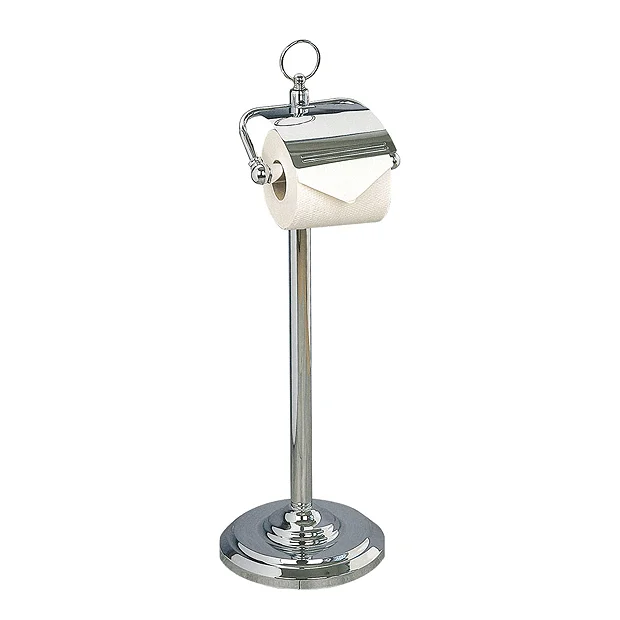 Miller - Classic Freestanding Toilet Roll Holder With Lid 1 Miller - Classic Freestanding Toilet Roll Holder With Lid