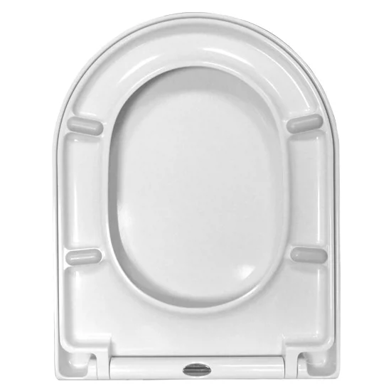 Euroshowers ONE Seat Long Elongated D-Shape Soft Close Toilet Seat - White 4 Euroshowers ONE Seat Long Elongated D-Shape Soft Close Toilet Seat - White - Image 4