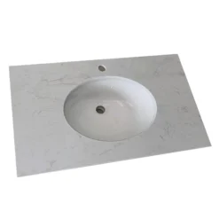 Trafalgar Insert Basin With Marble Effect Worktop (810 X 500mm - 1 Tap Hole) -Bathroom Products Shop 810tmb d2