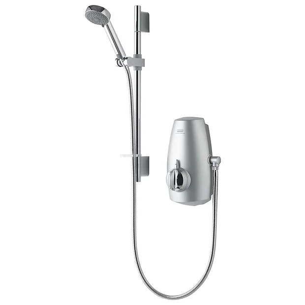 Aqualisa - Aquastream Thermo Power Shower With Adjustable Head - Satin Chrome 2 Aqualisa - Aquastream Thermo Power Shower With Adjustable Head - Satin Chrome - Image 2