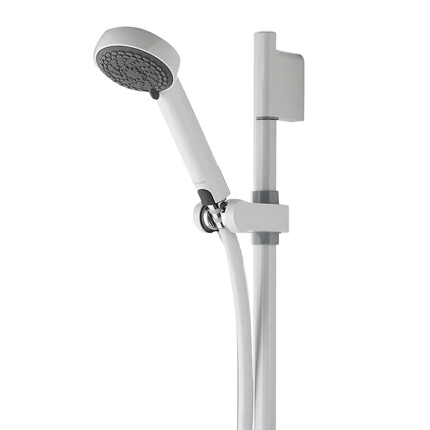 Aqualisa - Aquastream Thermo Power Shower With Adjustable Head - White 1 Aqualisa - Aquastream Thermo Power Shower With Adjustable Head - White