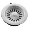1.5" Basket Strainer Sink Waste - White