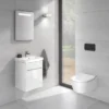 Villeroy & Boch Villeroy And Boch ViConnect Glass Glossy Black Dual Flush Plate