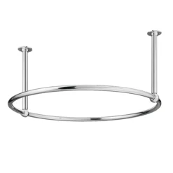 Chatsworth Traditional 850mm Chrome Double Support Circular Shower Curtain Rail