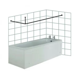 Croydex Premier Large L-Shaped Shower Curtain Rod -Bathroom Products Shop ad149641 d1