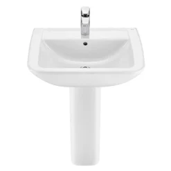 Roca Aire Square 600mm 1TH Basin With Full Pedestal