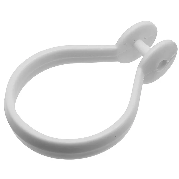 Croydex White Button Shower Curtain Rings 3 Croydex White Button Shower Curtain Rings - Image 3