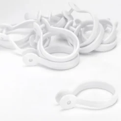 Croydex White Button Shower Curtain Rings 8 Croydex White Button Shower Curtain Rings -Bathroom Products Shop ak142222ai2