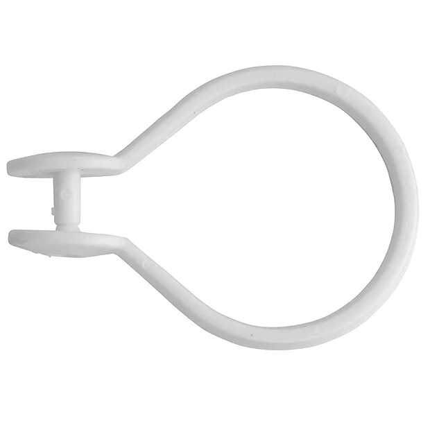 Croydex White Button Shower Curtain Rings 5 Croydex White Button Shower Curtain Rings - Image 5