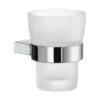 Smedbo Air Holder With Frosted Glass Tumbler - Polished Chrome