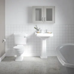 Appleby Traditional Close Coupled Toilet + Soft Close Seat -Bathroom Products Shop appcc d1