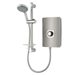 Triton - Aspirante 8.5kw Electric Shower - Brushed Steel -Bathroom Products Shop asp08brstla1