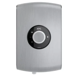 Triton Amore 9.5kW Electric Shower - Brushed Steel -Bathroom Products Shop aspamo8brstl d2