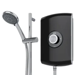 Triton Amore 8.5kW Electric Shower - Gloss Black -Bathroom Products Shop aspamo8gsblk d3 1