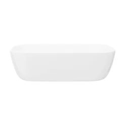 Arezzo Stone Resin Floating Basin Shelf Incl. 2 Curved Rectangular Basins - 1200mm Wide -Bathroom Products Shop az12mwslfb2 n d4