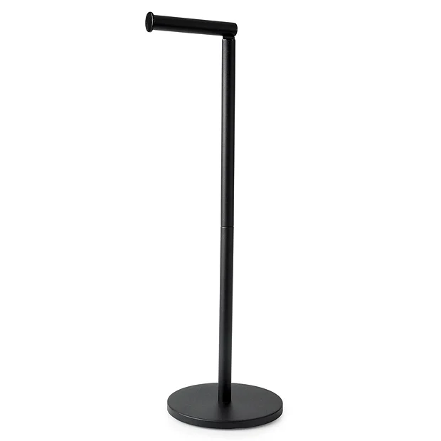 Arezzo Black Free Standing Toilet Roll Holder 1 Arezzo Black Free Standing Toilet Roll Holder