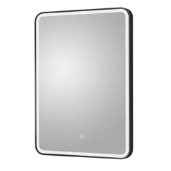 Arezzo Matt Black 500 X 700 LED Illuminated Border Mirror Incl. Touch Sensor + Anti-Fog -Bathroom Products Shop az701 d1
