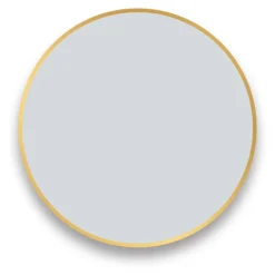 Arezzo Brushed Brass 700mm Round Mirror -Bathroom Products Shop az7brmbb d1