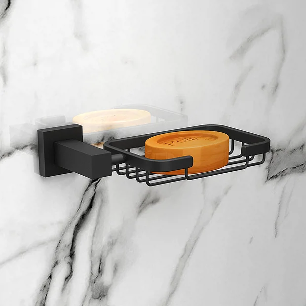 Arezzo Matt Black Soap Holder 1 Arezzo Matt Black Soap Holder