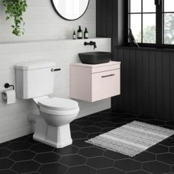 Arezzo 465 X 325mm Matt Black Curved Rectangular Counter Top Basin