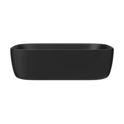 Arezzo 465 X 325mm Matt Black Curved Rectangular Counter Top Basin -Bathroom Products Shop azb465d2