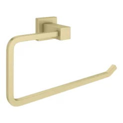 Arezzo Square Towel Ring Brushed Brass -Bathroom Products Shop azbb30 d2