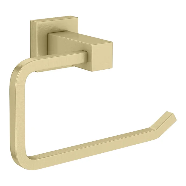 Arezzo Square Brushed Brass 4-Piece Bathroom Accessory Pack 4 Arezzo Square Brushed Brass 4-Piece Bathroom Accessory Pack - Image 4
