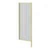 Arezzo Fluted Glass Brushed Brass Framed Urinal Partition