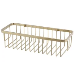 Arezzo Brushed Brass 300mm Wire Shower Basket 5 Arezzo Brushed Brass 300mm Wire Shower Basket -Bathroom Products Shop azbbs29nd1